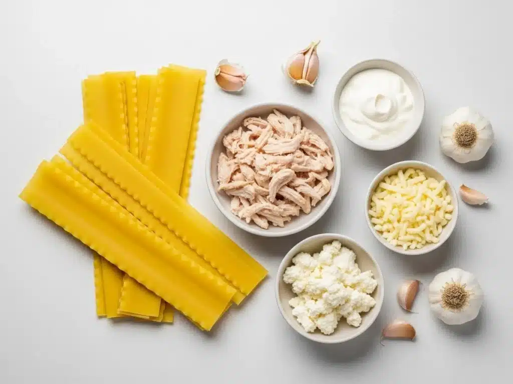 Ingredients for White Lasagna Soup