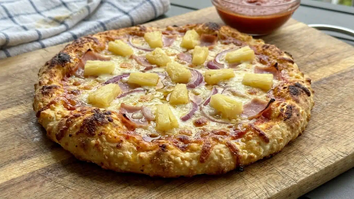 3-Ingredient Cottage Cheese Pizza Crust: Crispy, Cheesy & High-Protein 2 3-Ingredient Cottage Cheese Pizza Crust baked with toppings