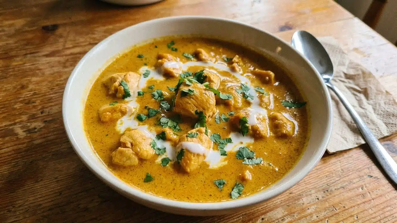 Chicken Curry Recipe: Rich, Flavorful & Comforting 2 Chicken Curry served with rice and naan
