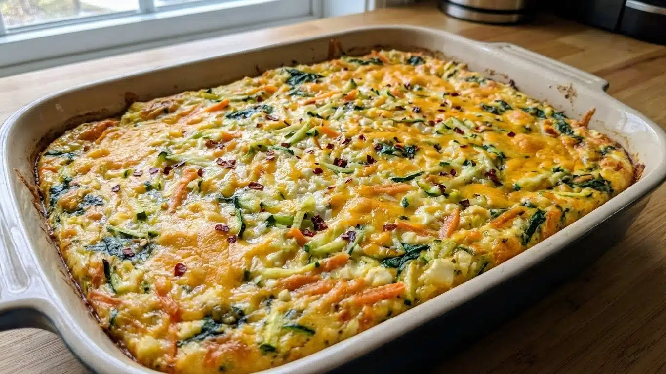 Cottage Cheese and Veggie Bake: Creamy, Wholesome & So Easy 2 Cottage Cheese and Veggie Bake in a baking dish Filename: cottage-cheese-and-veggie-bake-featured.jpg
