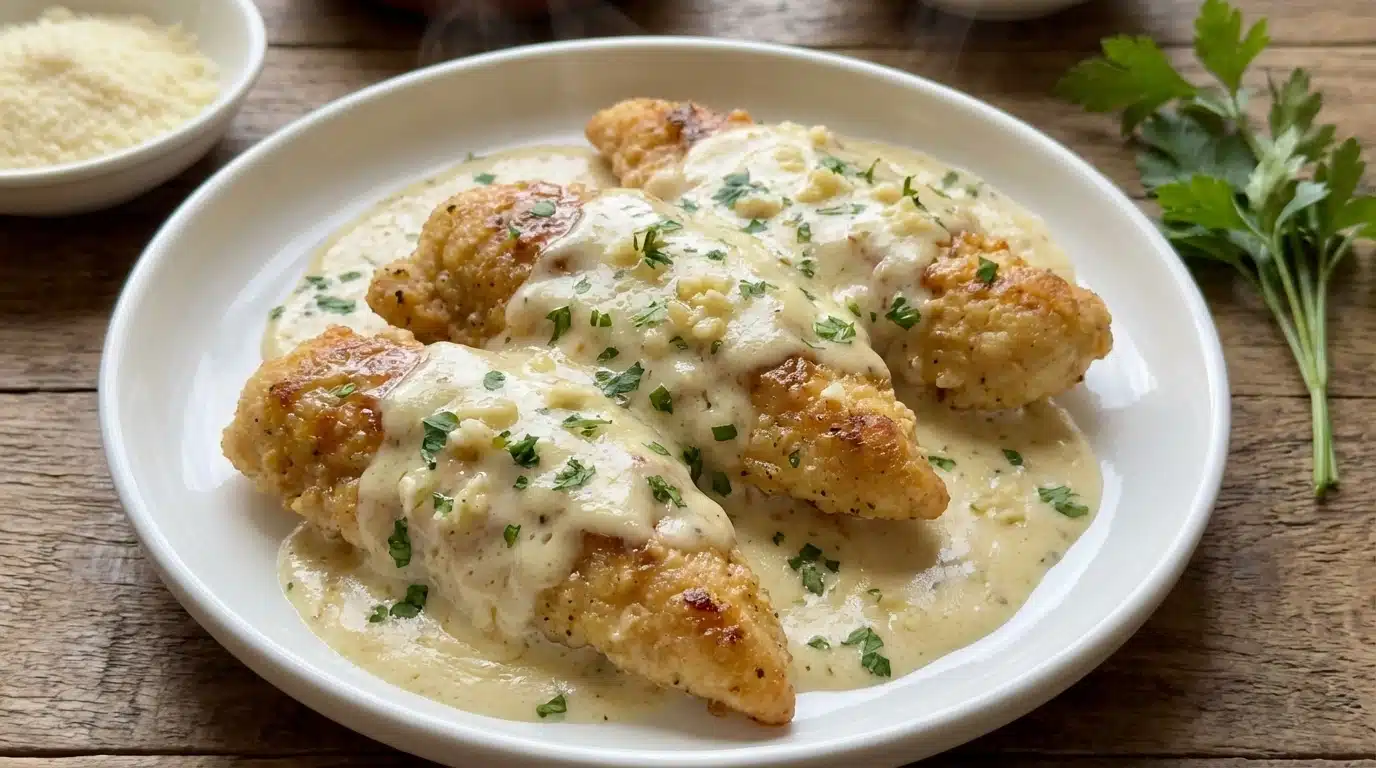 Creamy Garlic Parmesan Chicken: Rich, Savory & Ready in 30 Minutes 2 Creamy Garlic Parmesan Chicken in skillet
