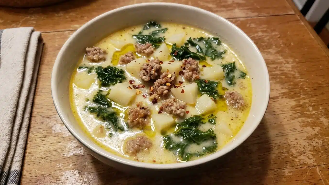 Paleo Zuppa Toscana Soup: Creamy, Hearty & Comforting 2 Paleo Zuppa Toscana Soup with kale and sausage