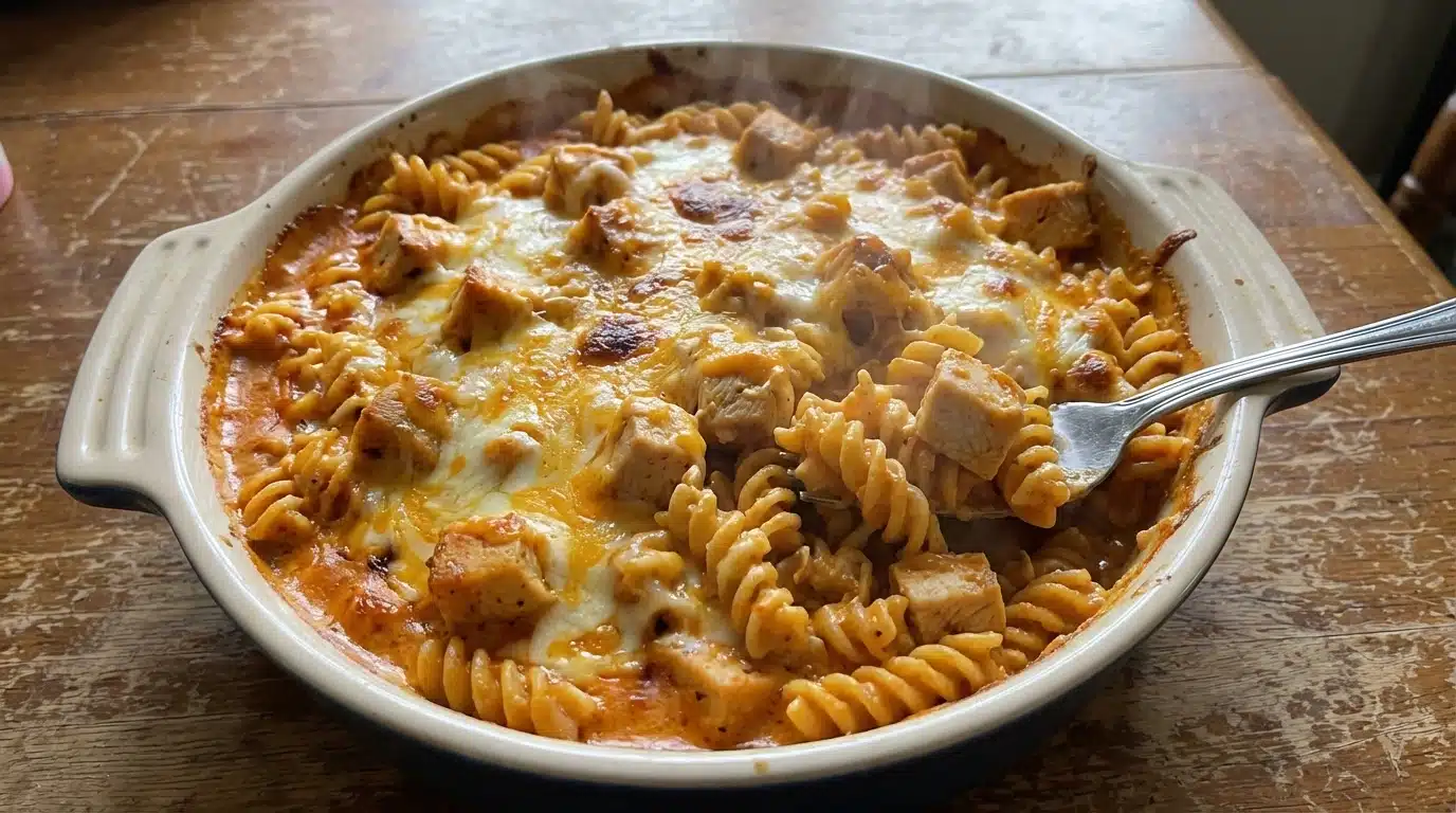 Cajun Cream Cheese Chicken Pasta Bake