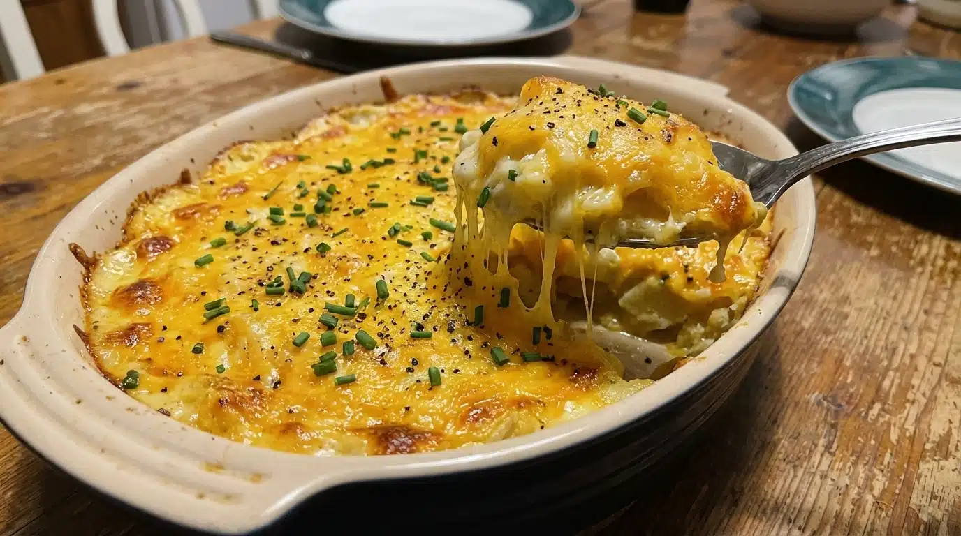 Cheddar & Potato Casserole – Easy Comfort Side Dish