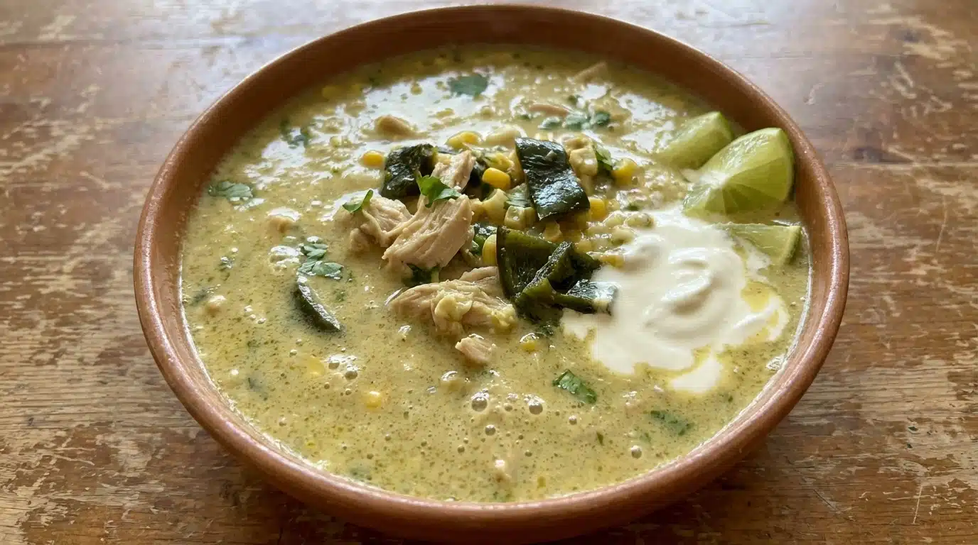 Creamy Chicken Poblano Soup