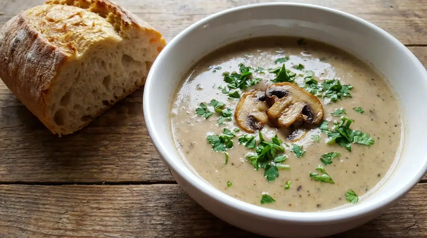 Creamy Garlic Mushroom Soup