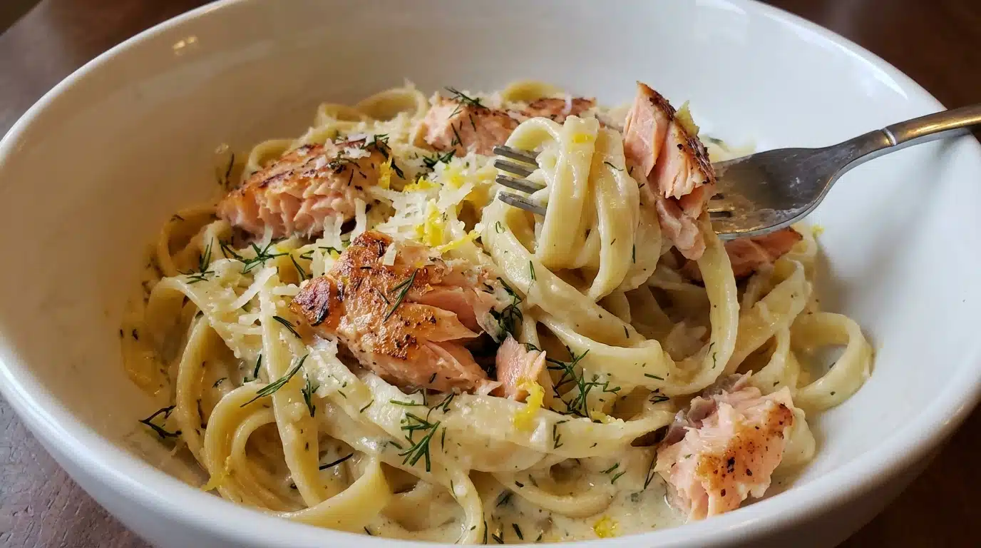 Creamy Lemon Dill Salmon Pasta