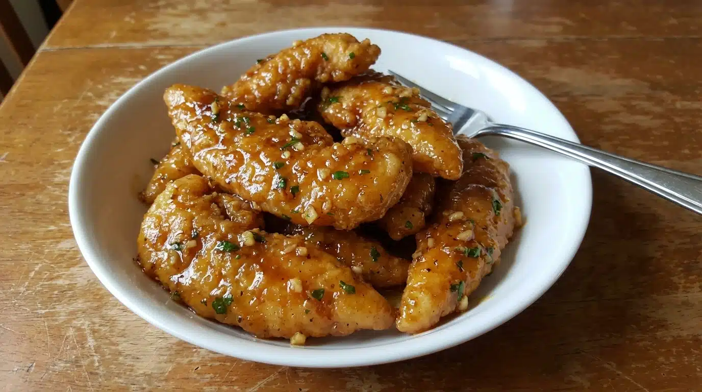 Easy Air Fryer Honey Butter Garlic Chicken Tenders