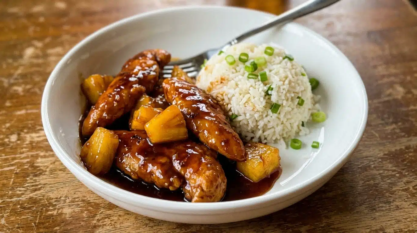 Hawaiian Chicken with Coconut Rice