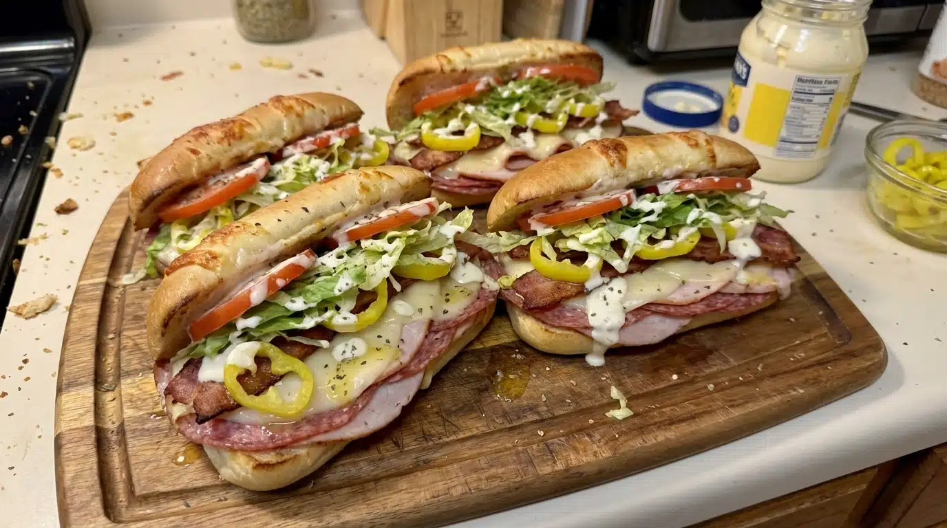 Baked Italian Sub Sandwiches