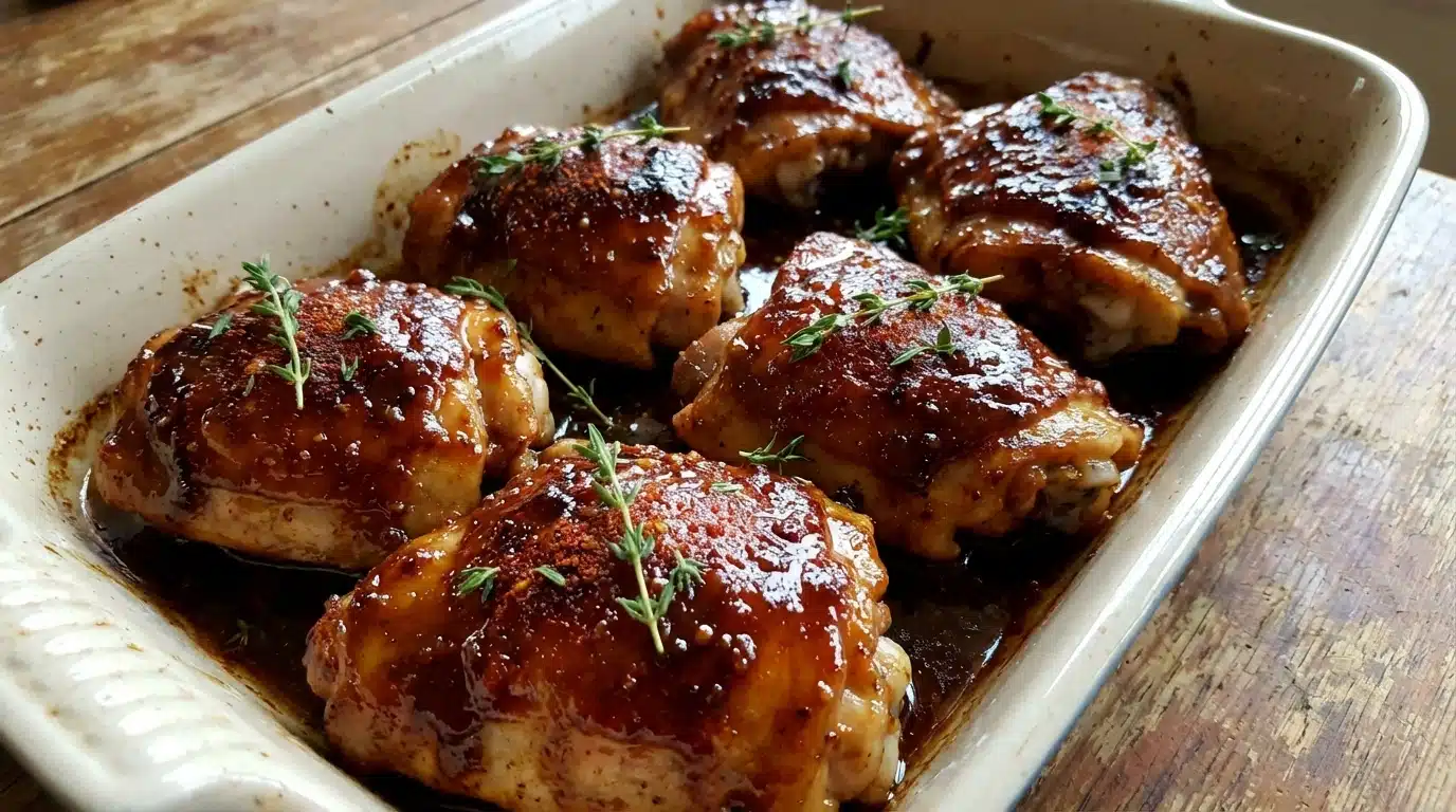 Brown Sugar Dijon Chicken Thighs