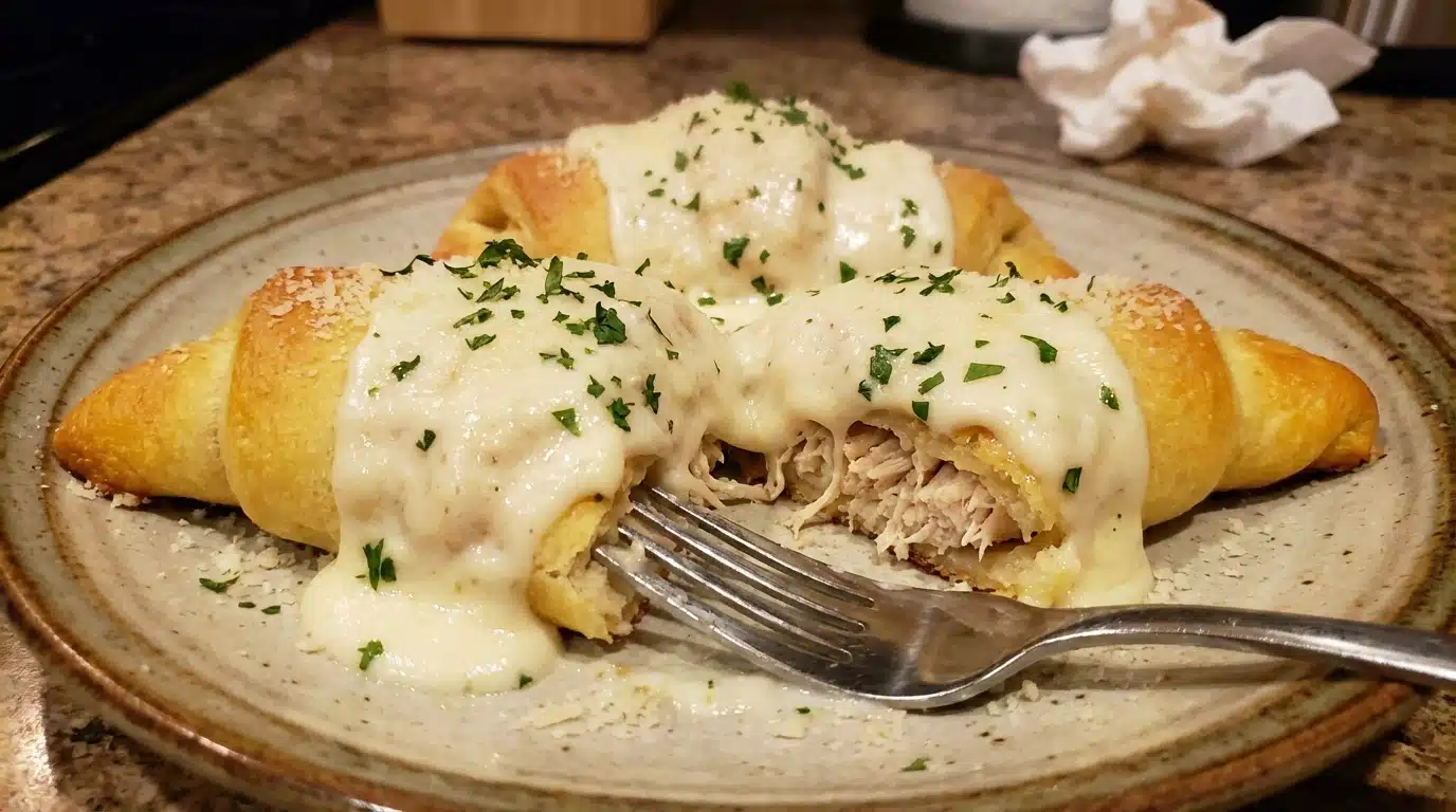 Chicken Pillows with Creamy Parmesan Sauce