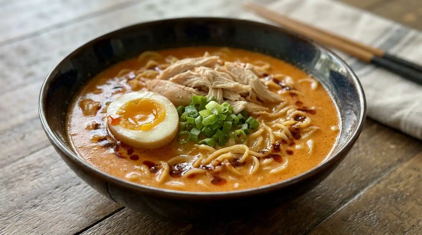 Creamy Sriracha Chicken Ramen