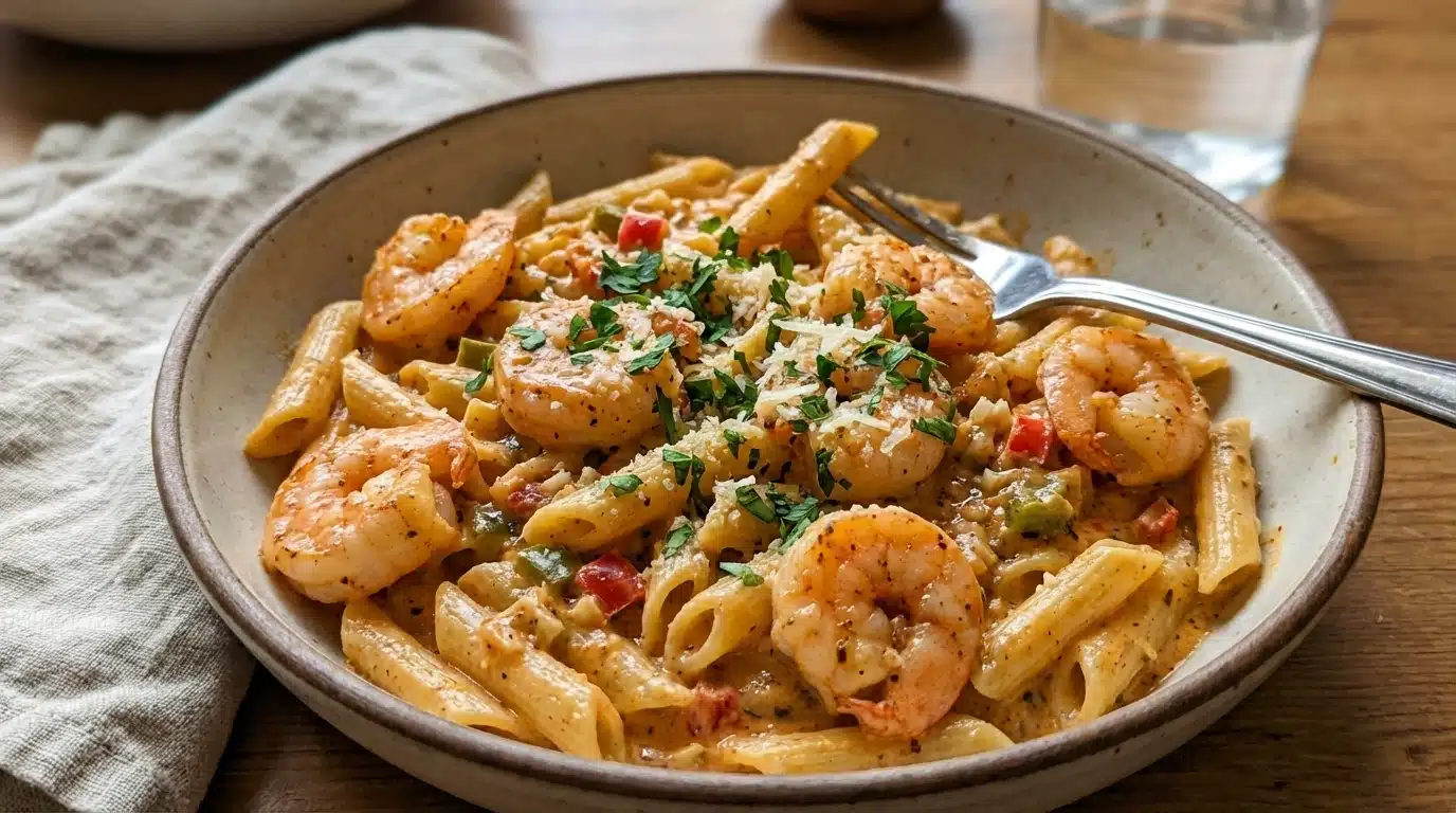 Creamy Cajun Shrimp Pasta