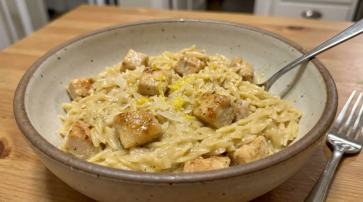 Creamy Lemon Chicken and Orzo