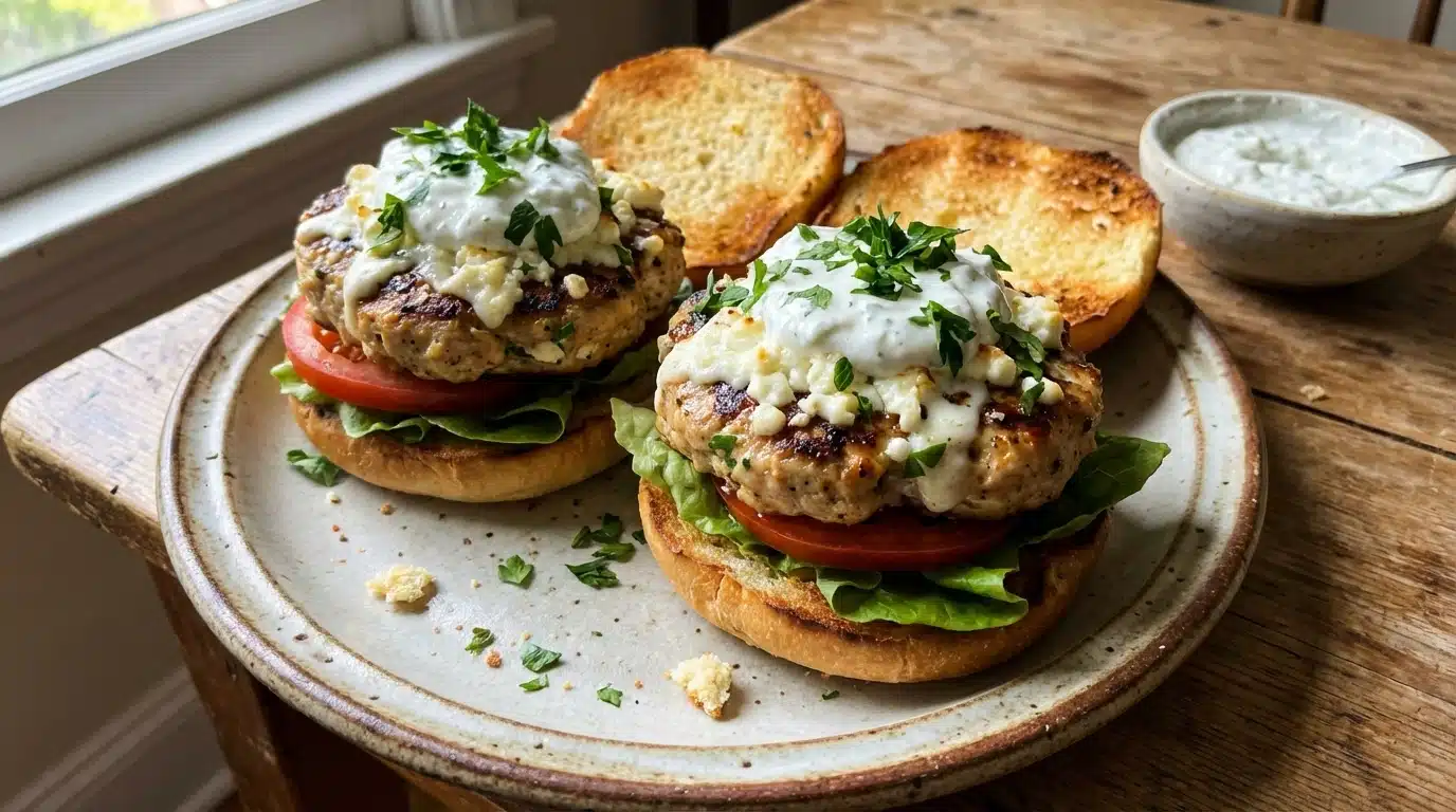 Greek Chicken Burgers