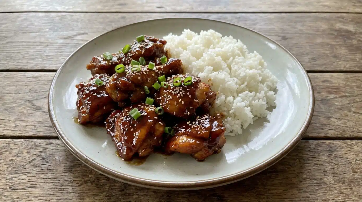 Korean BBQ Chicken with Jasmine Rice