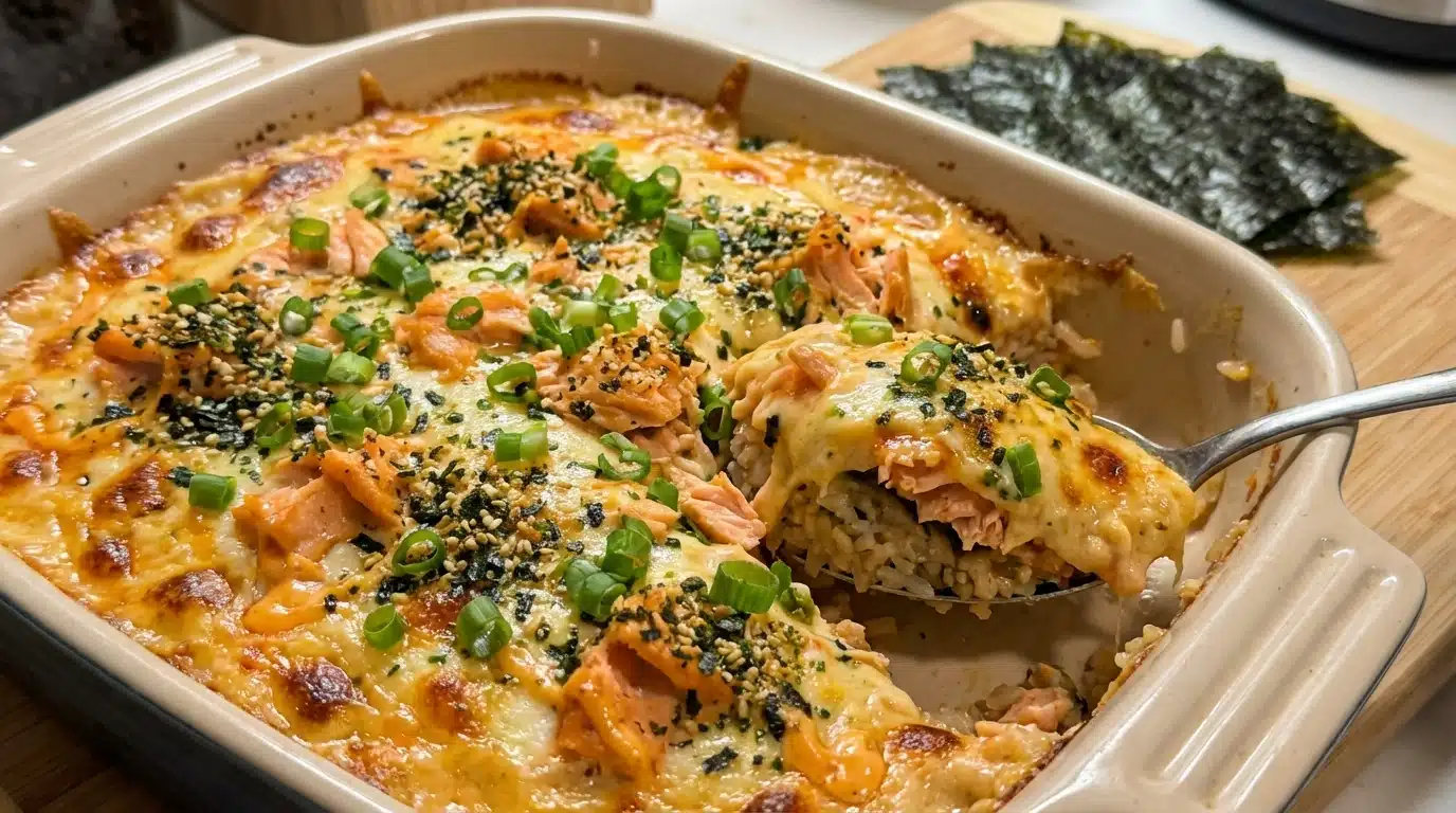 Salmon Sushi Bake