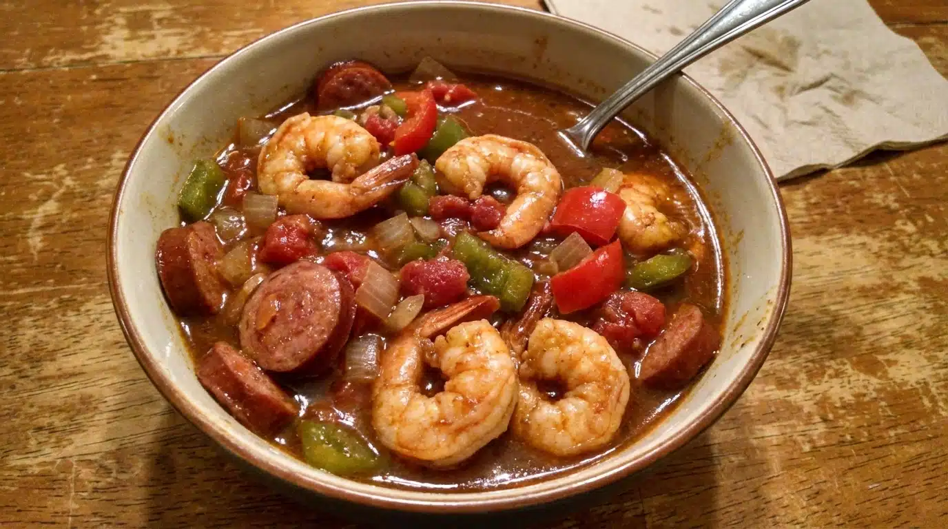 Slow Cooker Cajun Shrimp and Sausage