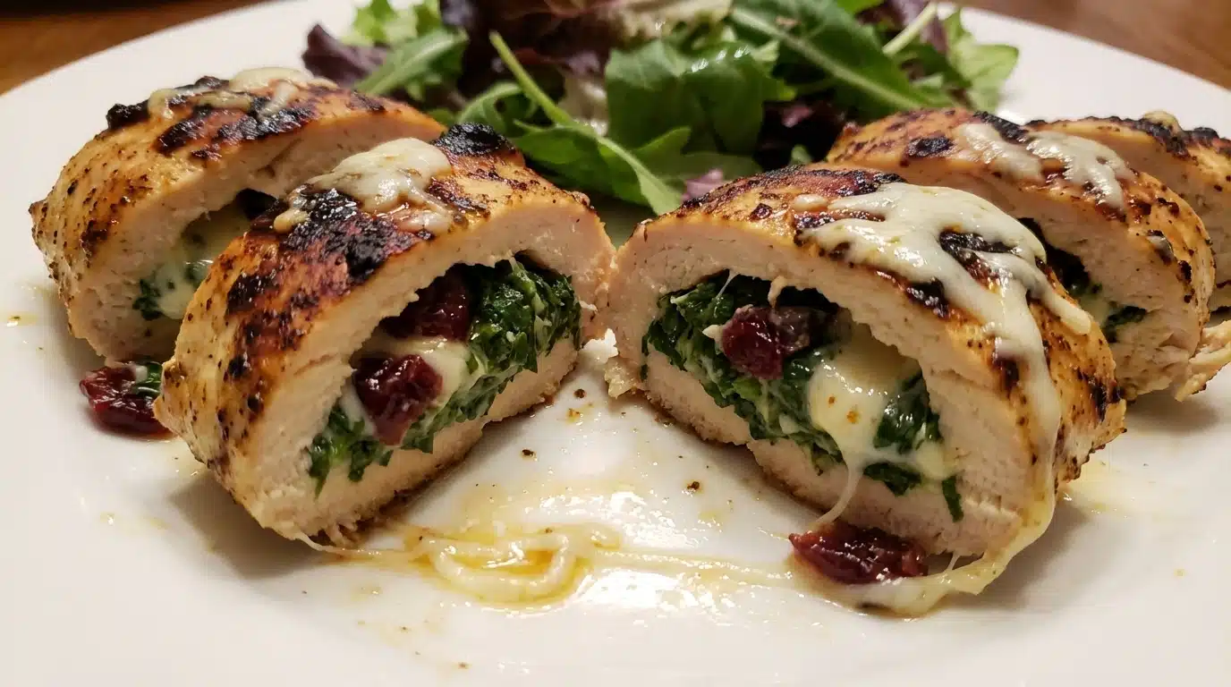 Spinach & Cranberry Stuffed Chicken Breasts