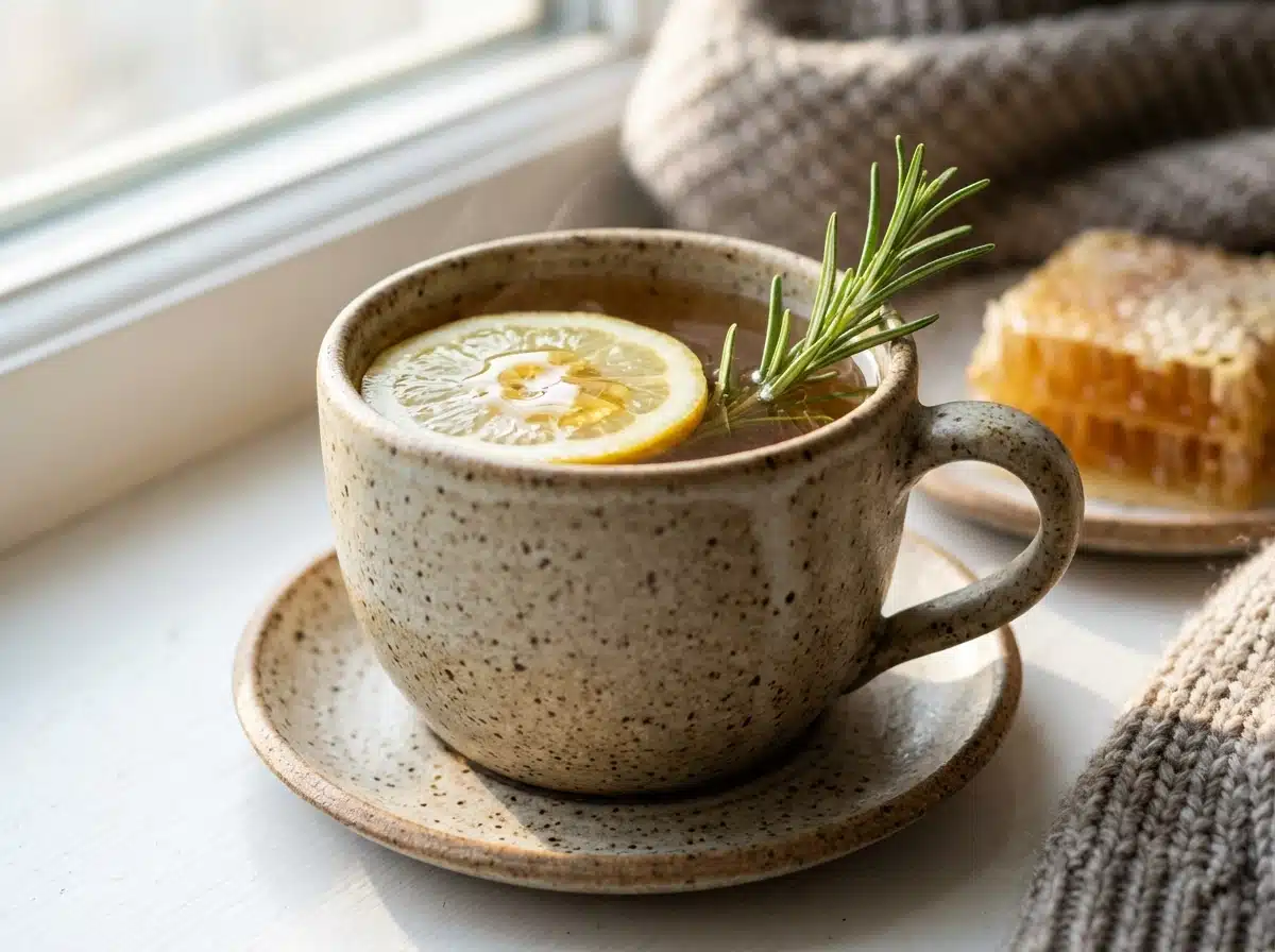 Viral Honey Trick Recipe: The Best Easy Morning Drink 2 A perfectly styled mug of the viral honey trick recipe