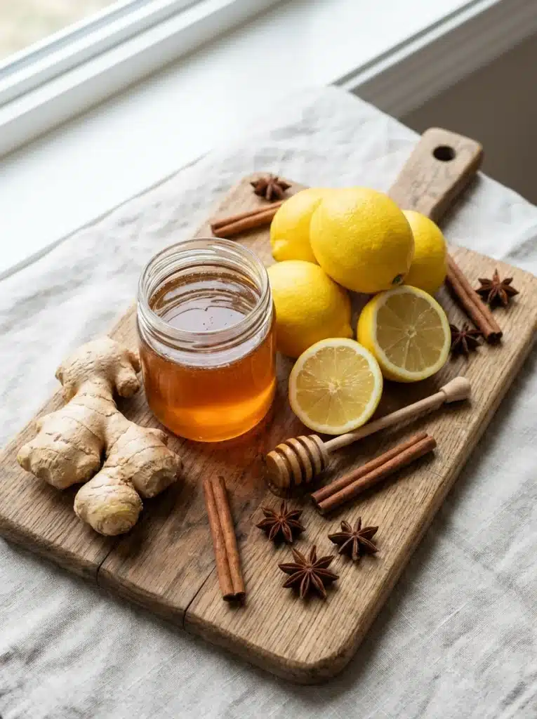 Viral Honey Trick Recipe: The Best Easy Morning Drink 4 Ingredients needed to make the viral honey trick recipe.