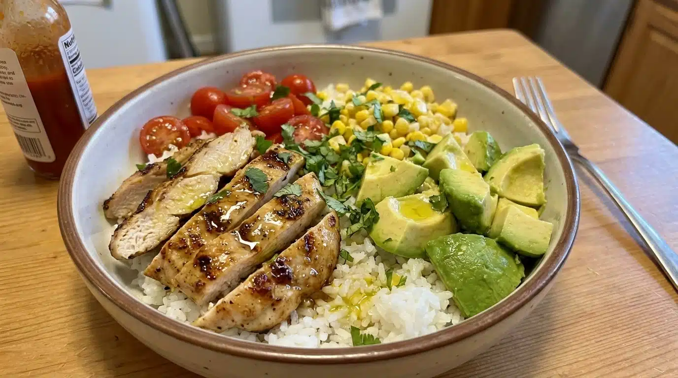 Chicken Avocado Rice Bowl