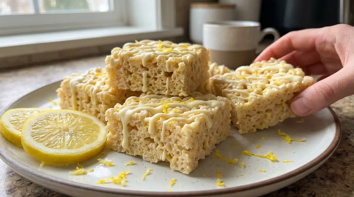 Easy Lemon Rice Krispy Treats