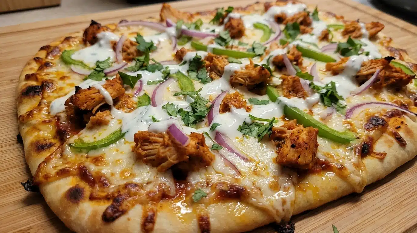 Tandoori Chicken Naan Pizza 2 Tandoori Chicken Naan Pizza