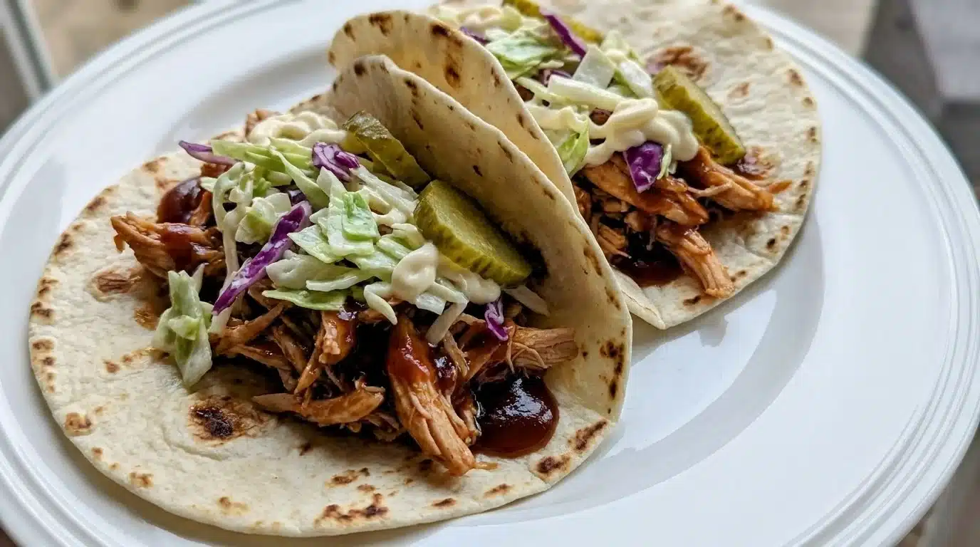 BBQ Chicken Coleslaw Wraps