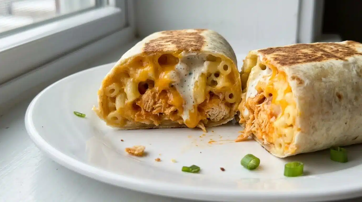 Buffalo Chicken Mac and Cheese Wrap