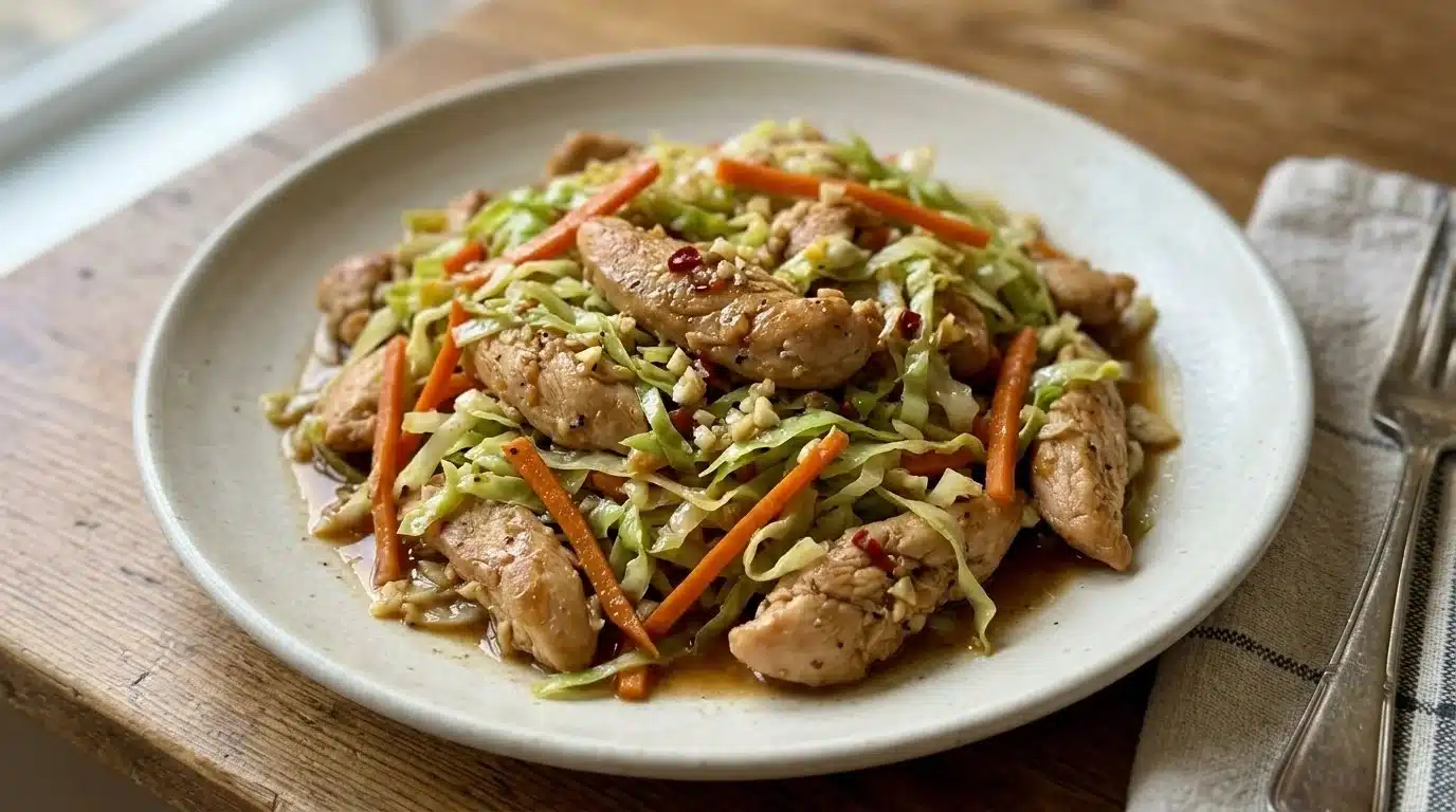 Cabbage Stir Fry with Chicken