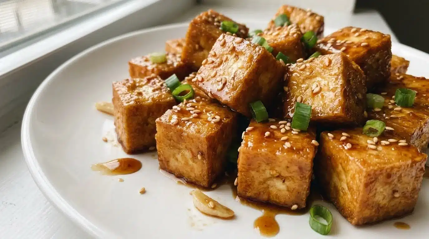 Crispy Honey Garlic Tofu