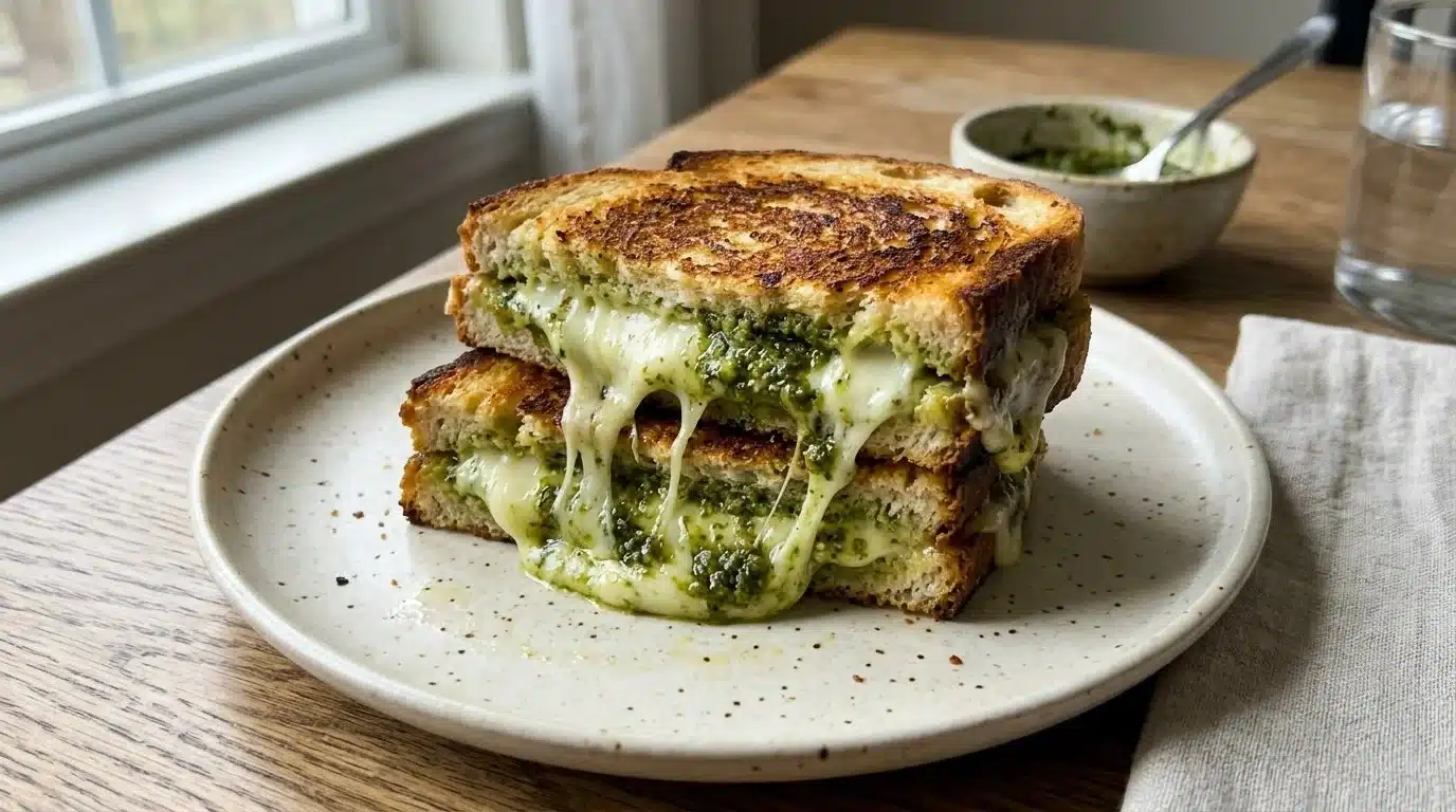 Grilled Cheese Sandwich with Pesto