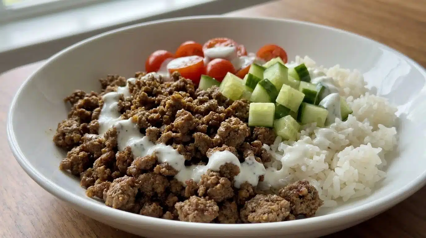 Ground Beef Shawarma Bowls