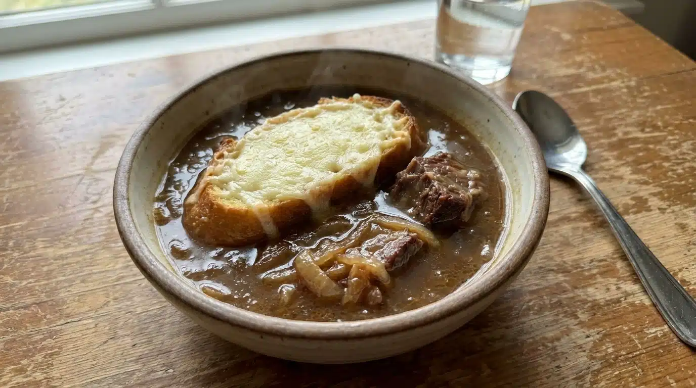 French Onion Beef Short Rib Soup