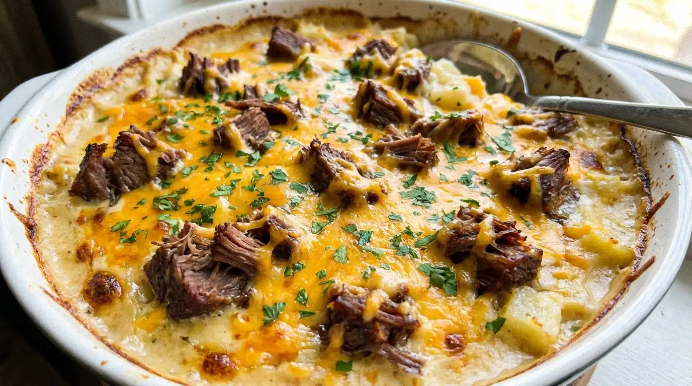 Potato Bake with Leftover Brisket