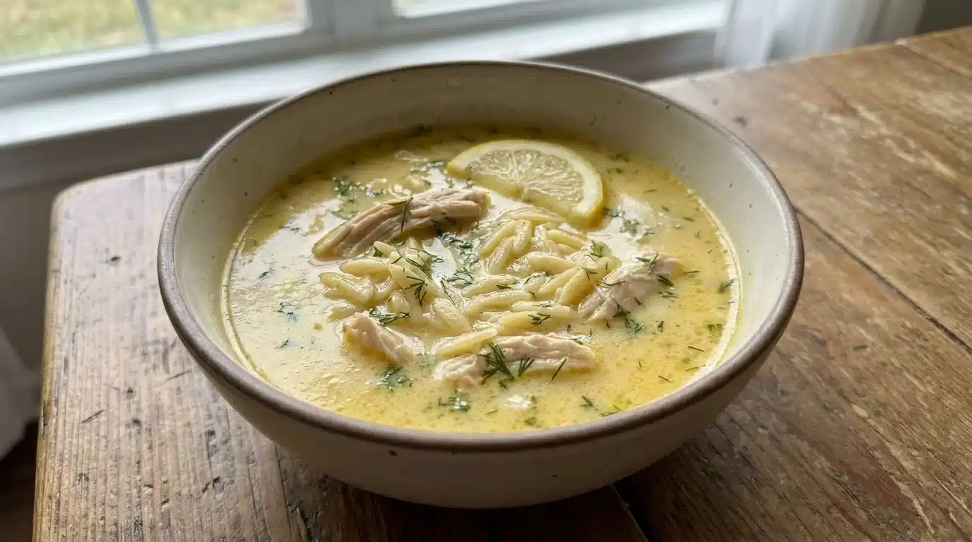 Avgolemono Soup with Orzo 2 Avgolemono Soup with Orzo