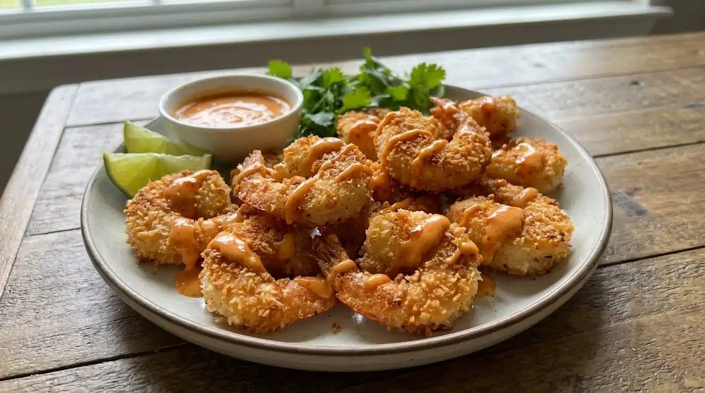 Baked Coconut Shrimp with Sweet Chili Mayo 2 Baked Coconut Shrimp with Sweet Chili Mayo