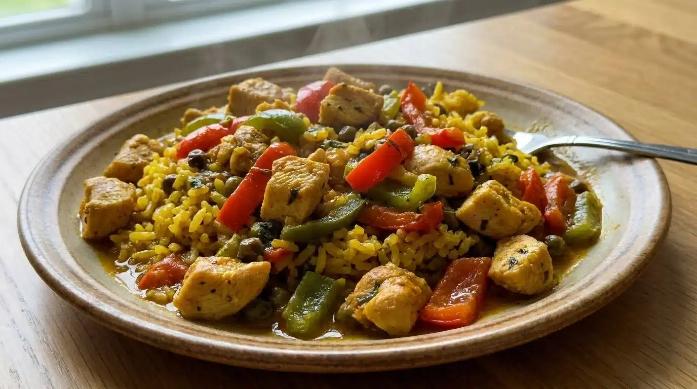 Caribbean Chicken and Rice One-Pan Meal